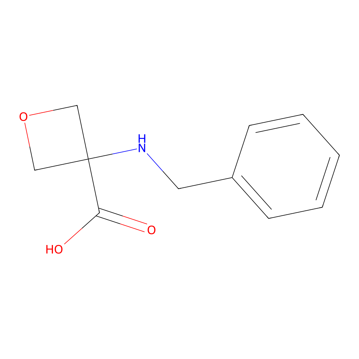 3-(Benzylamino)oxetane-3-carboxylic acid molecular structure, CAS 1159738-31-4