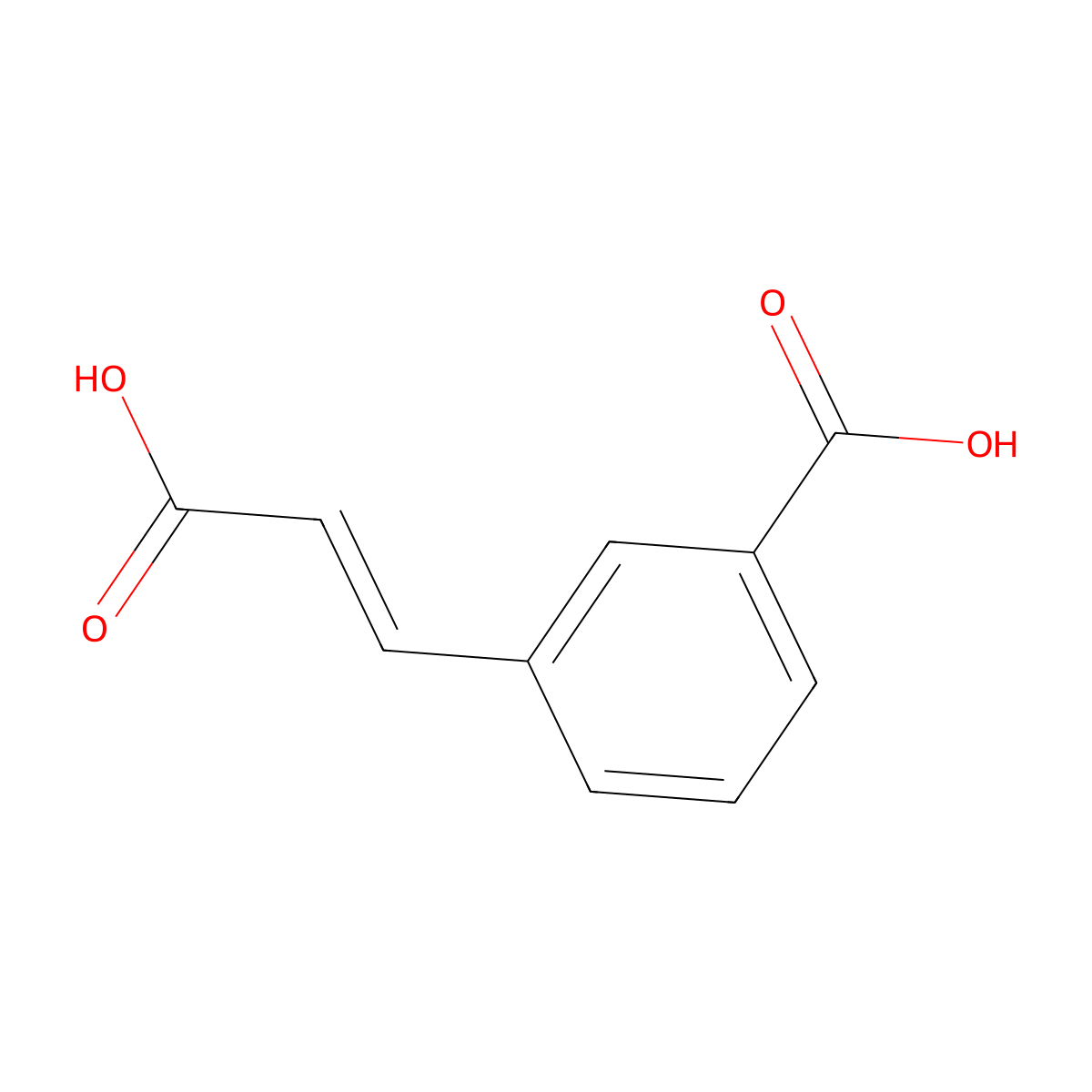 Benzoic acid, 3-[(1E)-2-carboxyethenyl]- molecular structure, CAS 115974-98-6