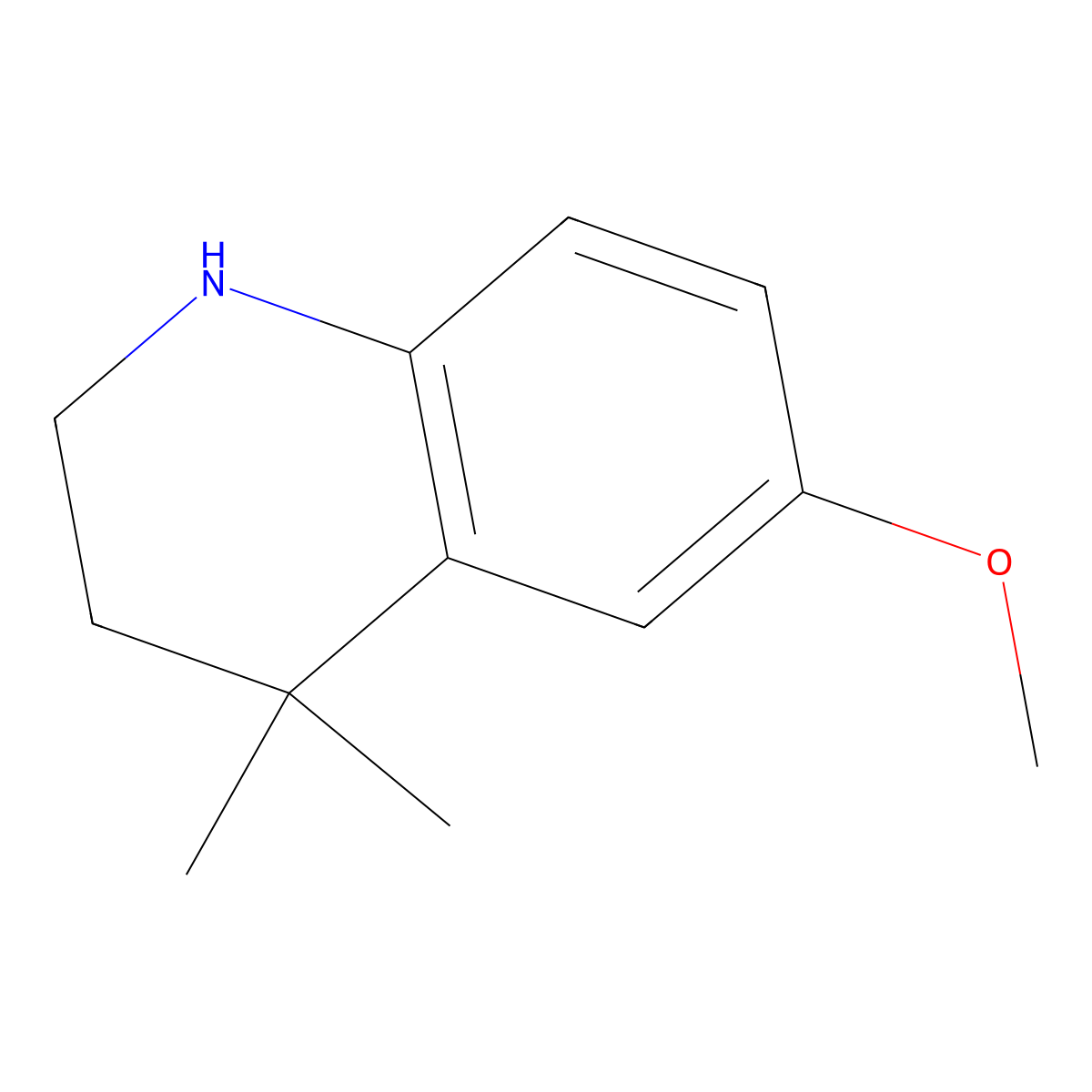 1,2,3,4-Tetrahydro-6-methoxy-4,4-dimethylquinoline molecular structure, CAS 1159768-57-6