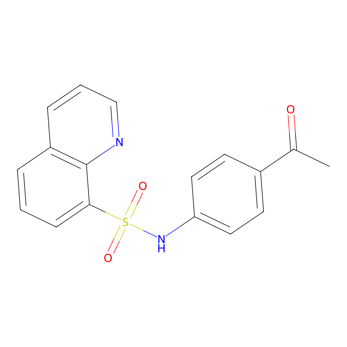 N-(4-acetylphenyl)quinoline-8-sulfonamide molecular structure, CAS 115978-13-7