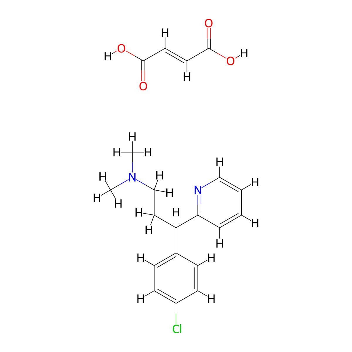 Chlorphenamine Maleate molecular structure, CAS 1159788-59-6