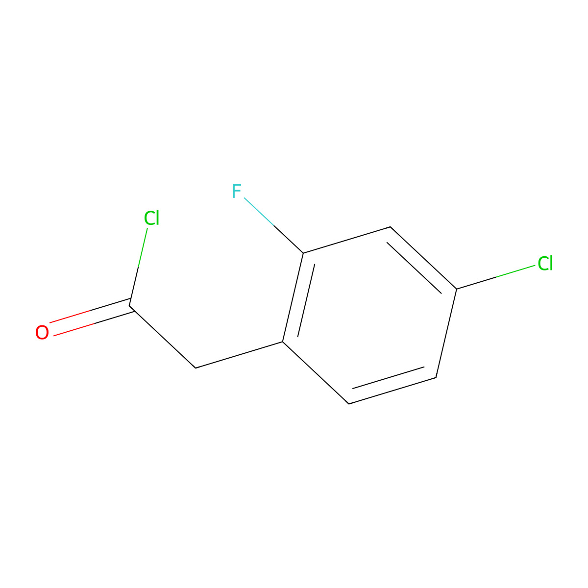 4-Chloro-2-fluorophenylacetyl chloride molecular structure, CAS 1159797-03-1