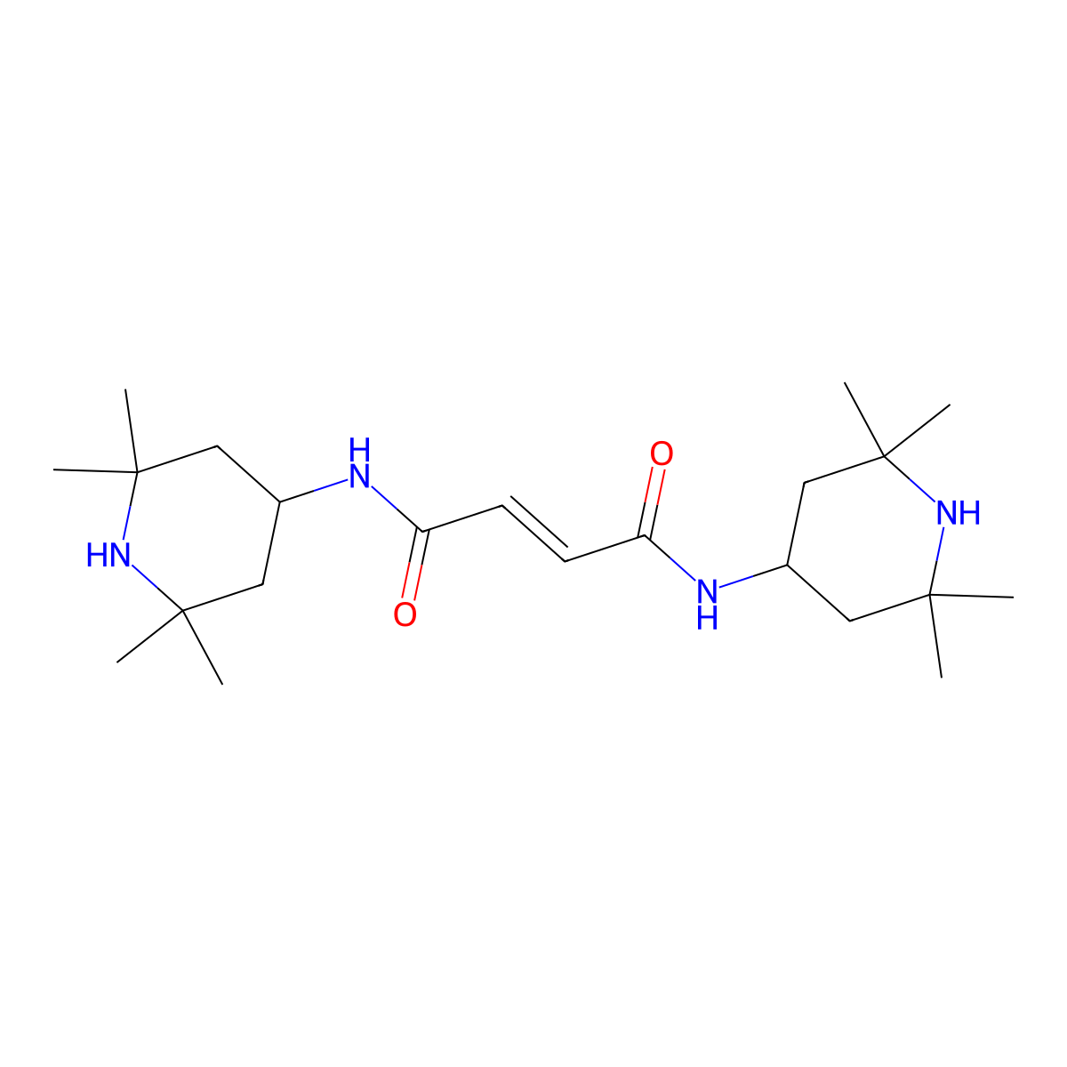 N,N'-bis(2,2,6,6-tetramethylpiperidin-4-yl)but-2-enediamide molecular structure, CAS 115980-95-5