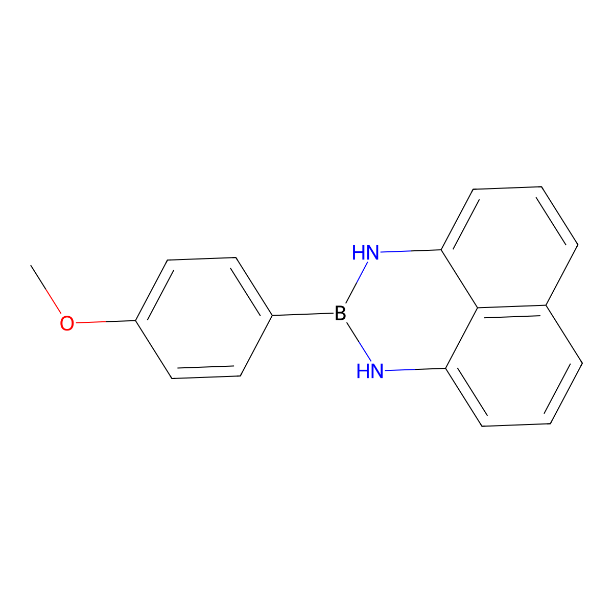2,3-Dihydro-2-(4-methoxyphenyl)-1H-naphtho[1,8-de]-1,3,2-diazaborine molecular structure, CAS 1159803-53-8