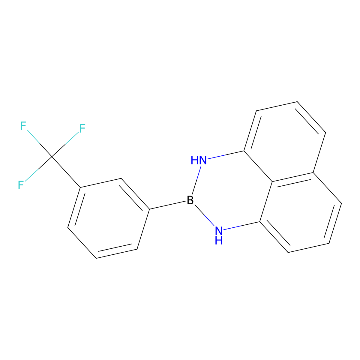 2-(3-(Trifluoromethyl)phenyl)-2,3-dihydro-1H-naphtho[1,8-DE][1,3,2]diazaborinine molecular structure, CAS 1159803-62-9