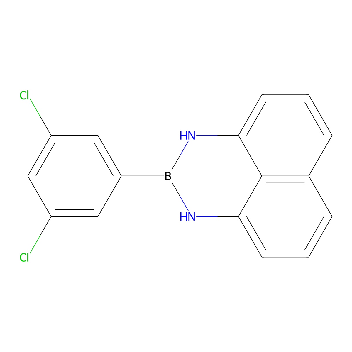 2-(3-3,5-Dichlorophenyl)-2,3-dihydro-1H-naphtho[1,8-de][1,3,2]diazaborinine molecular structure, CAS 1159803-65-2