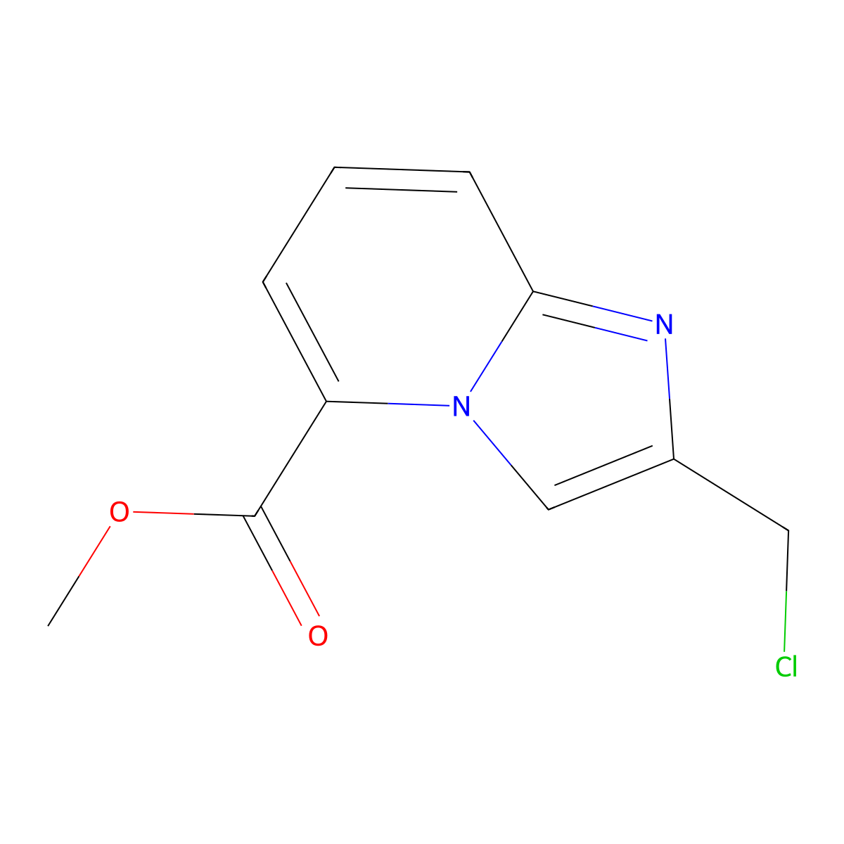 Methyl 2-(chloromethyl)imidazo[1,2-a]pyridine-5-carboxylate molecular structure, CAS 1159811-30-9