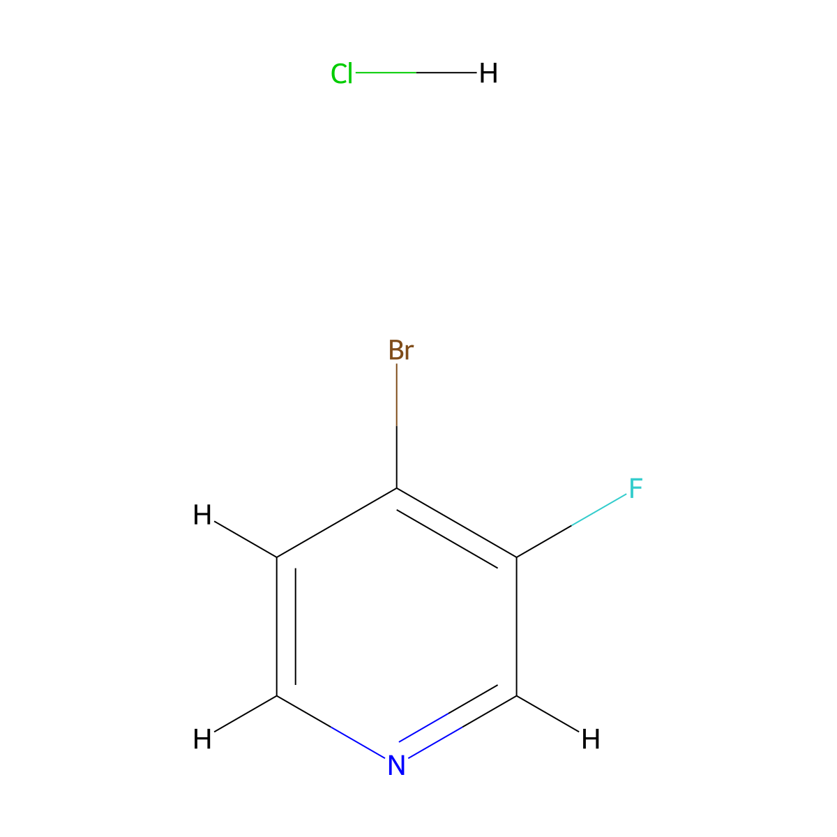 4-Bromo-3-fluoropyridine hydrochloride molecular structure, CAS 1159811-44-5