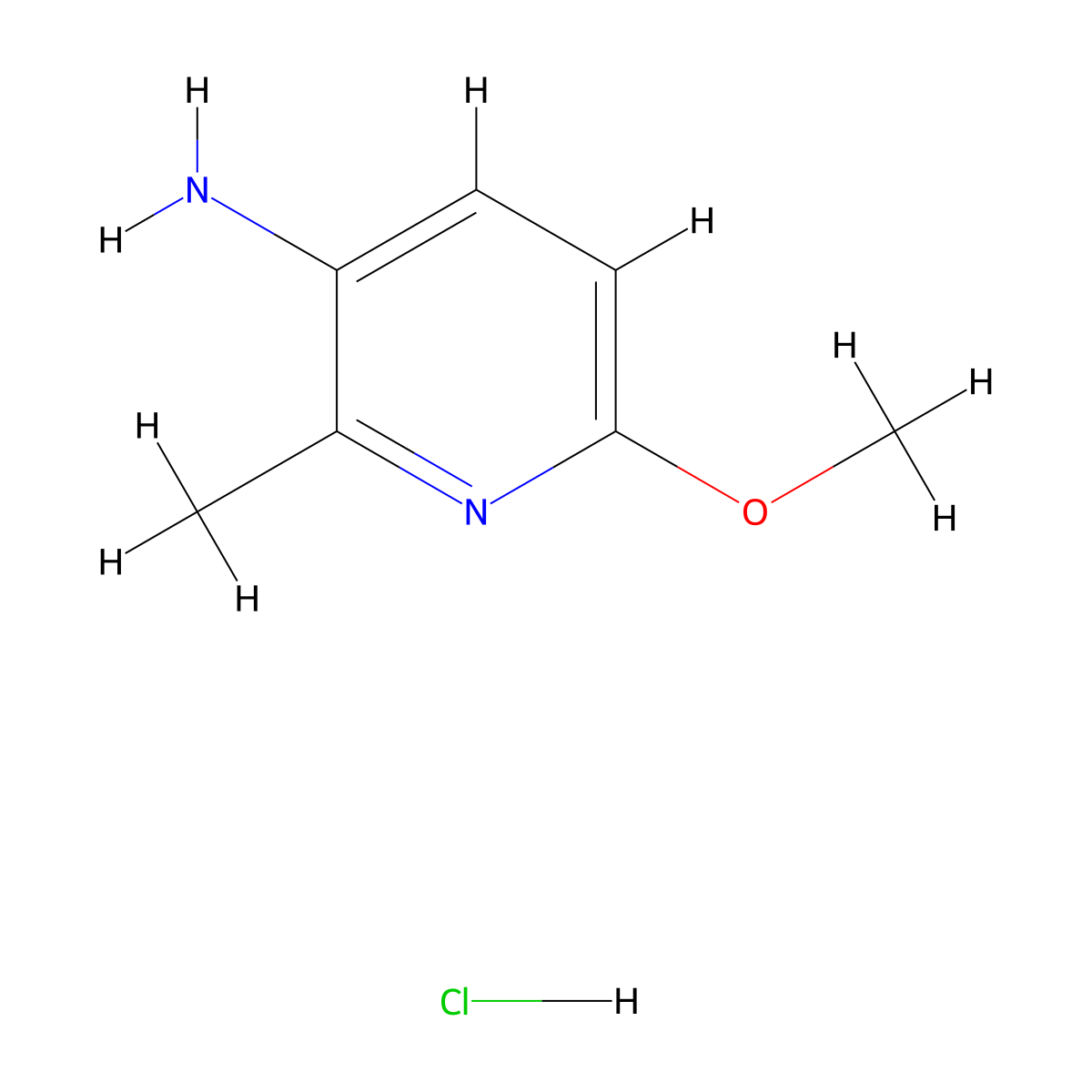 3-Amino-6-methoxy-2-picoline hydrochloride molecular structure, CAS 1159811-56-9