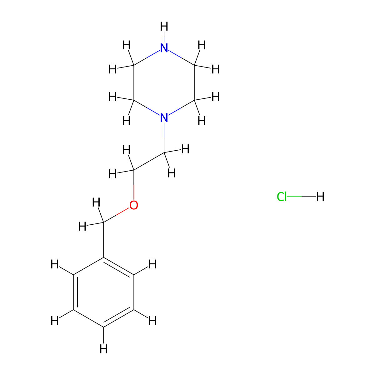 1-(2-(Benzyloxy)ethyl)piperazine hydrochloride molecular structure, CAS 1159812-16-4
