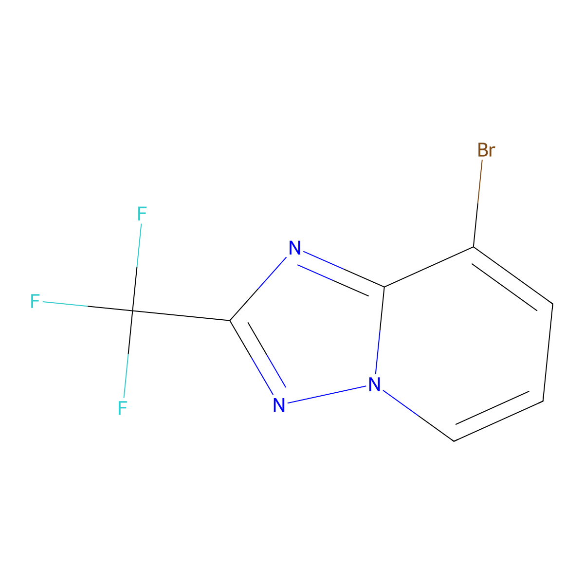 8-Bromo-2-(trifluoromethyl)-(1,2,4)triazolo(1,5-a)pyridine molecular structure, CAS 1159812-34-6