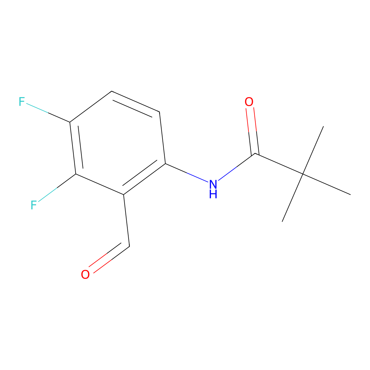 N-(3,4-Difluoro-2-formylphenyl)pivalamide molecular structure, CAS 1159812-43-7
