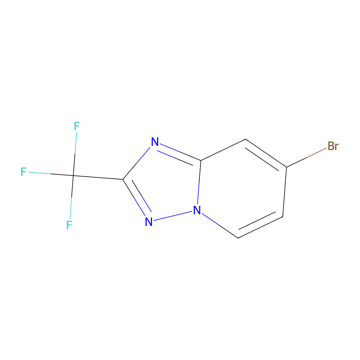 7-Bromo-2-(trifluoromethyl)-[1,2,4]triazolo[1,5-a]pyridine molecular structure, CAS 1159812-90-4
