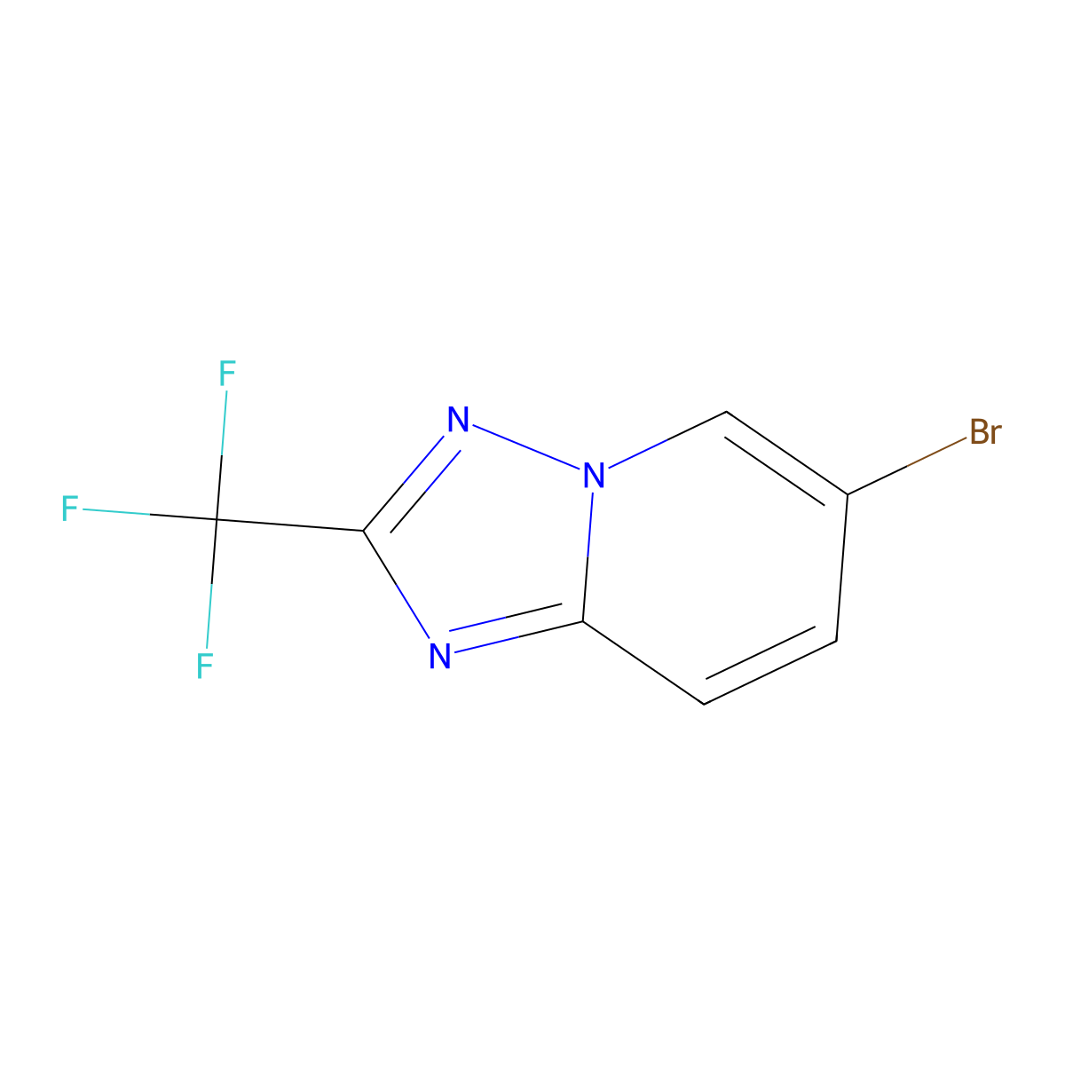 6-Bromo-2-(trifluoromethyl)-[1,2,4]triazolo[1,5-A]pyridine molecular structure, CAS 1159812-99-3