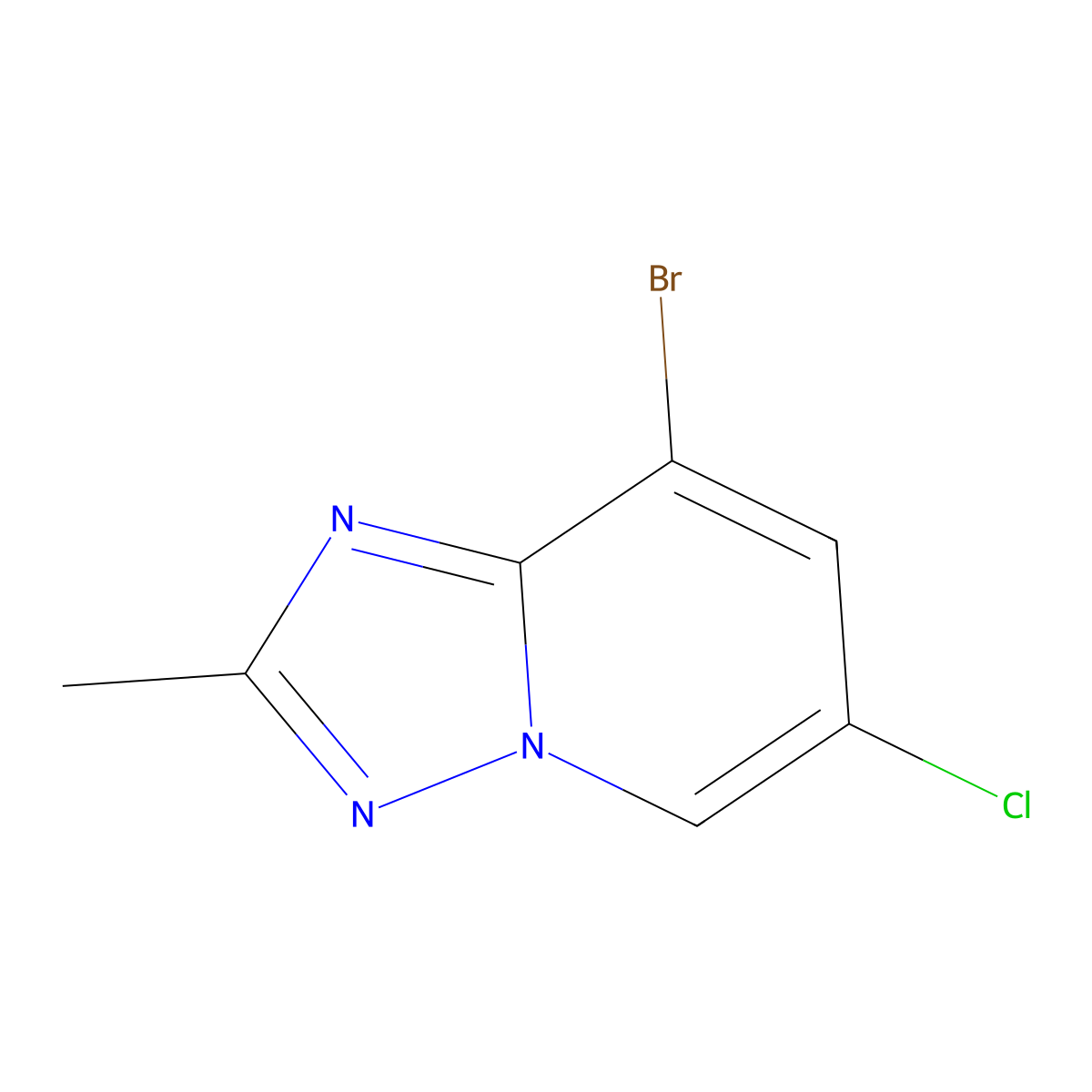 8-Bromo-6-chloro-2-methyl-[1,2,4]triazolo[1,5-a]pyridine molecular structure, CAS 1159813-15-6