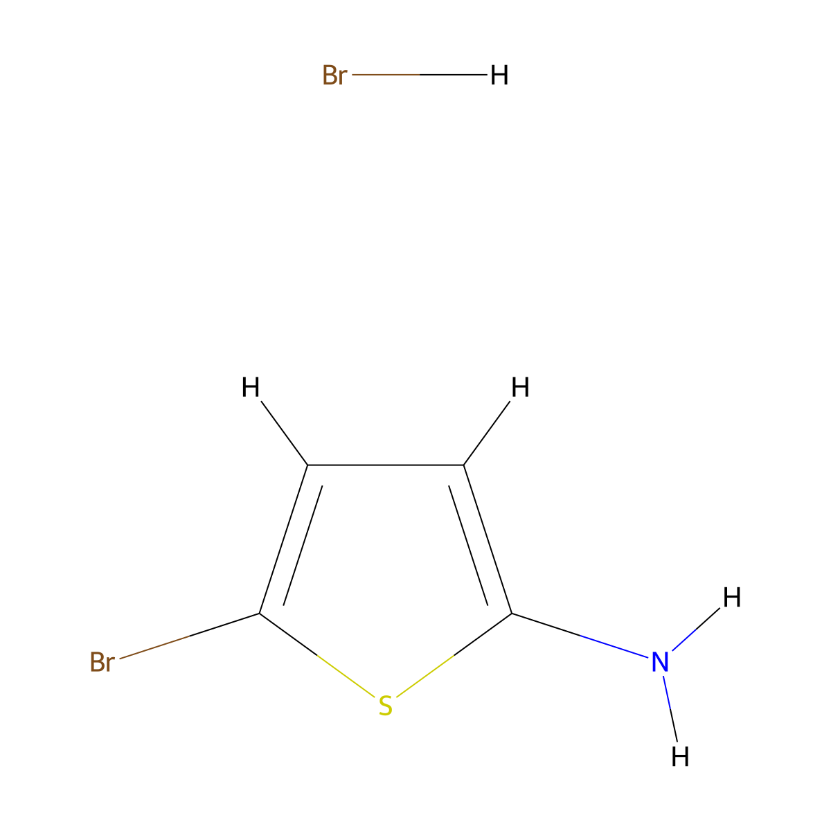 5-Bromothiophen-2-amine hydrobromide molecular structure, CAS 1159813-42-9