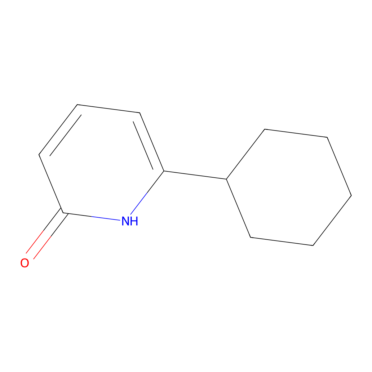 6-cyclohexyl-1H-pyridin-2-one molecular structure, CAS 1159814-04-6