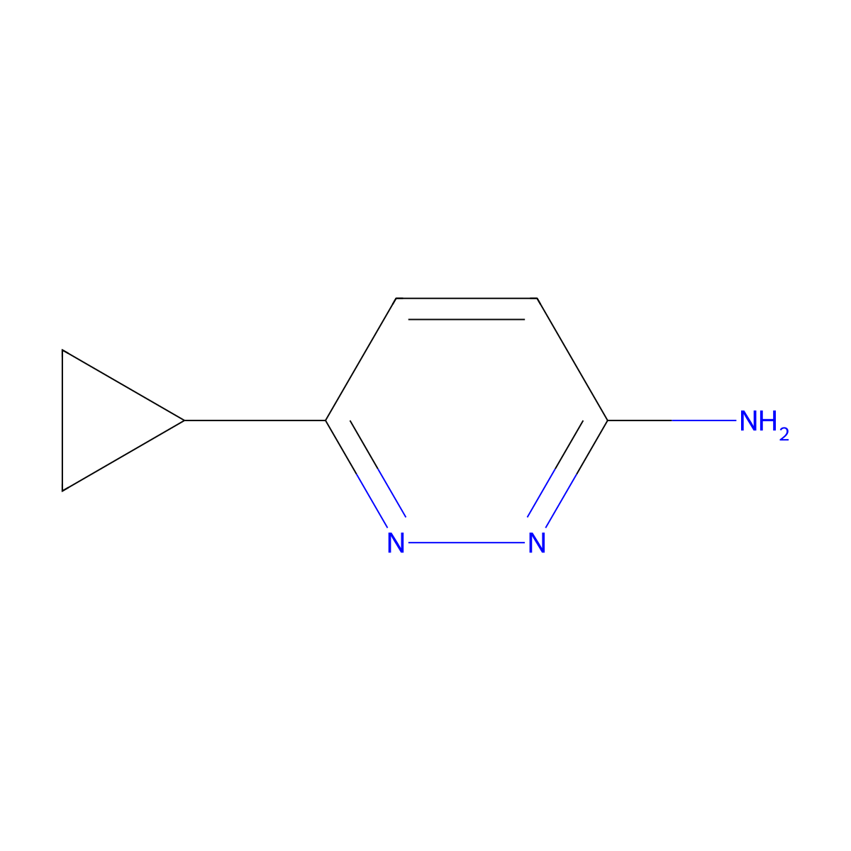 6-Cyclopropylpyridazin-3-amine molecular structure, CAS 1159814-07-9