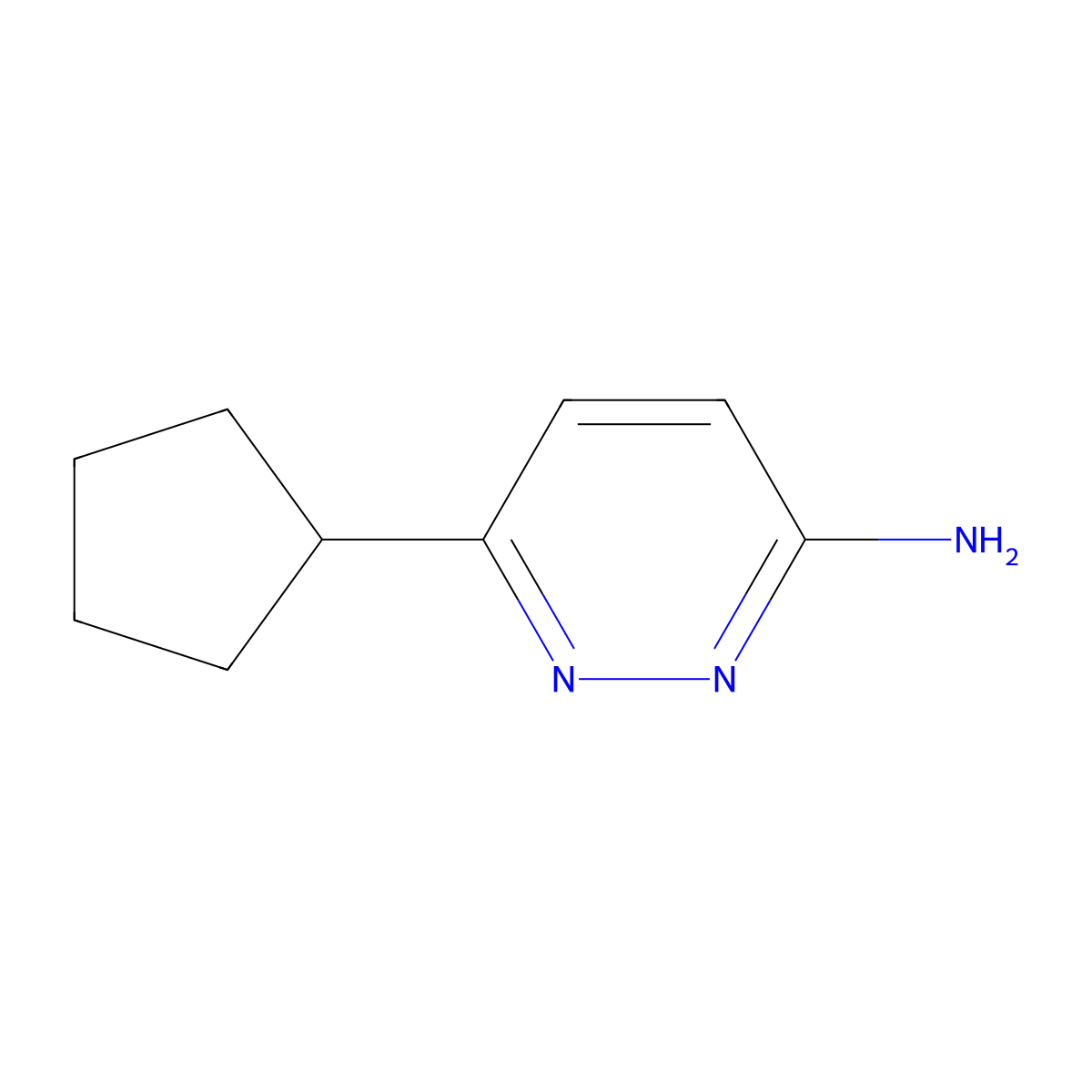 6-Cyclopentyl-3-pyridazinamine molecular structure, CAS 1159814-10-4