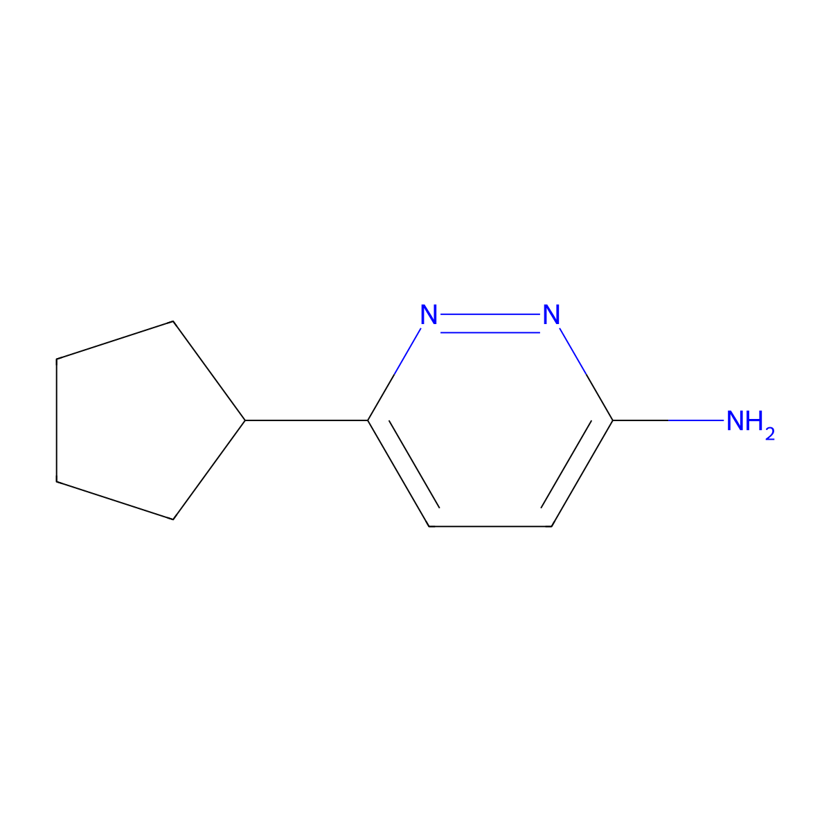 6-Cyclopentyl-3-pyridazinamine molecular structure, CAS 1159814-10-4