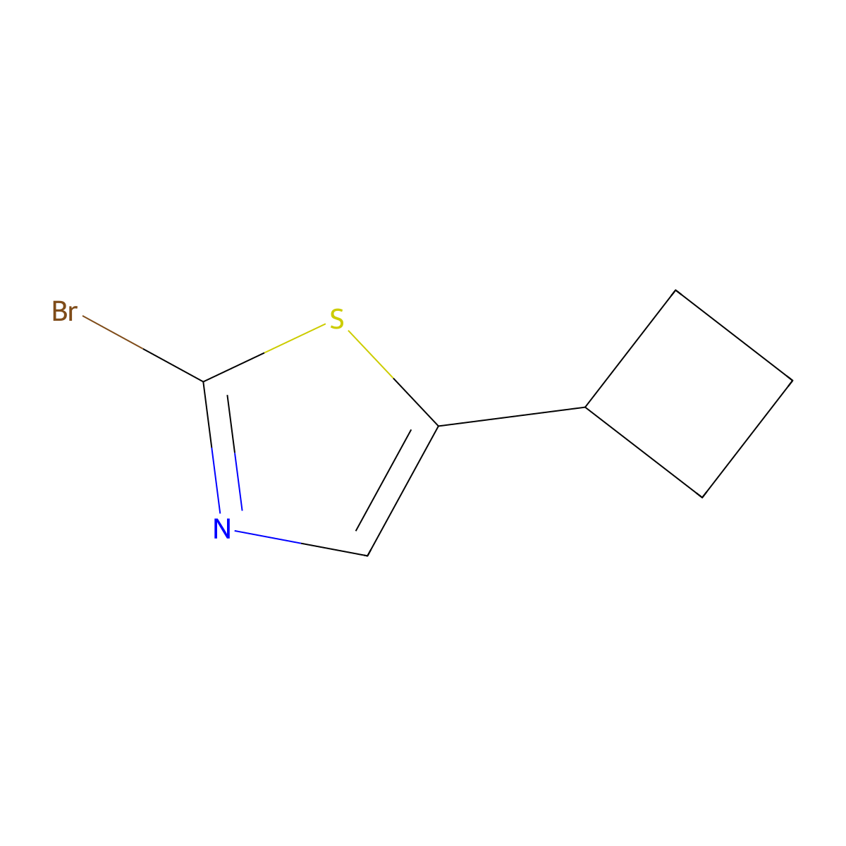 2-Bromo-5-cyclobutylthiazole molecular structure, CAS 1159814-12-6