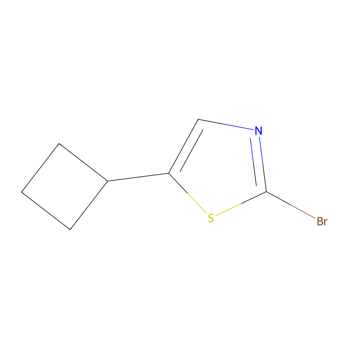 2-Bromo-5-cyclobutylthiazole molecular structure, CAS 1159814-12-6