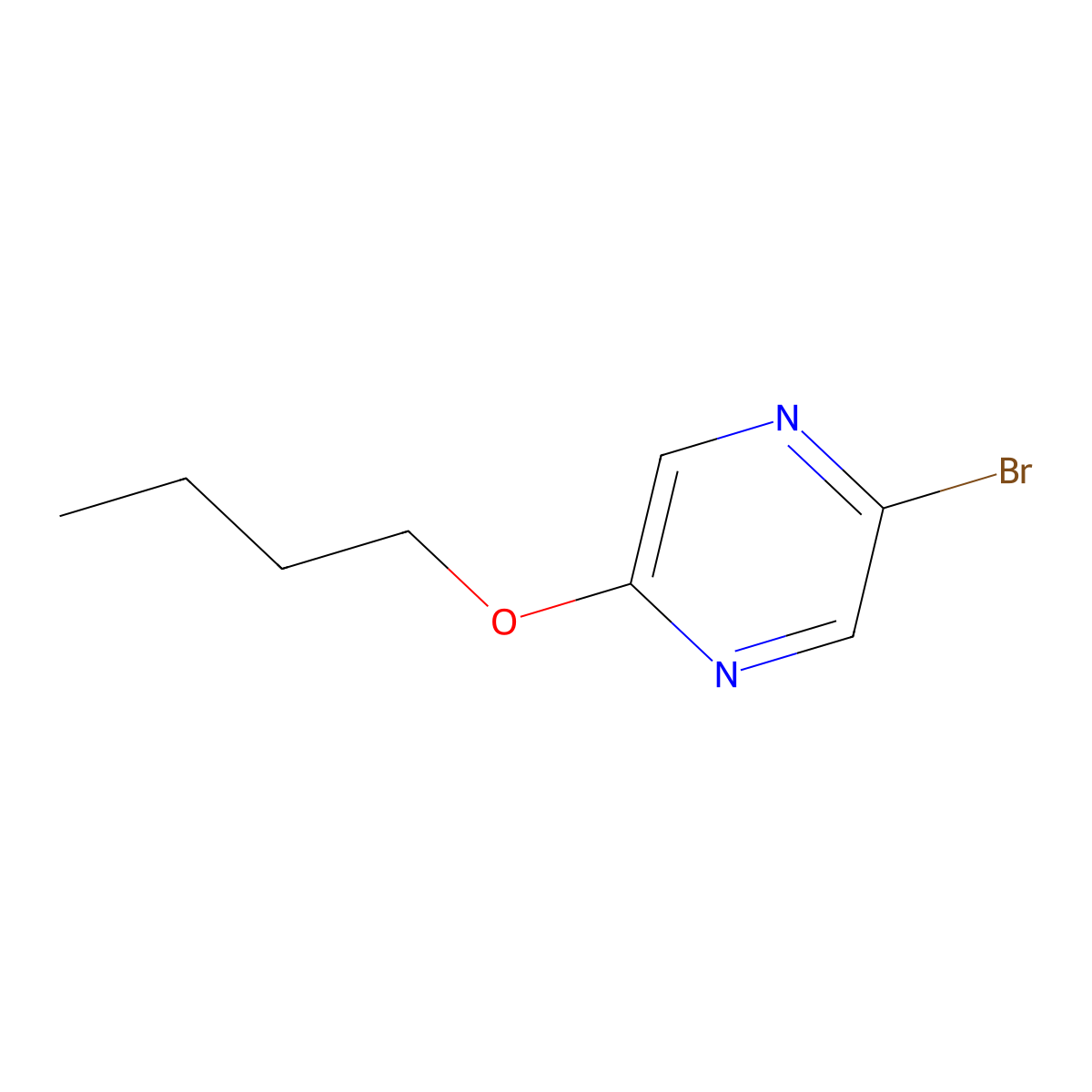 2-Bromo-5-butoxypyrazine molecular structure, CAS 1159814-14-8