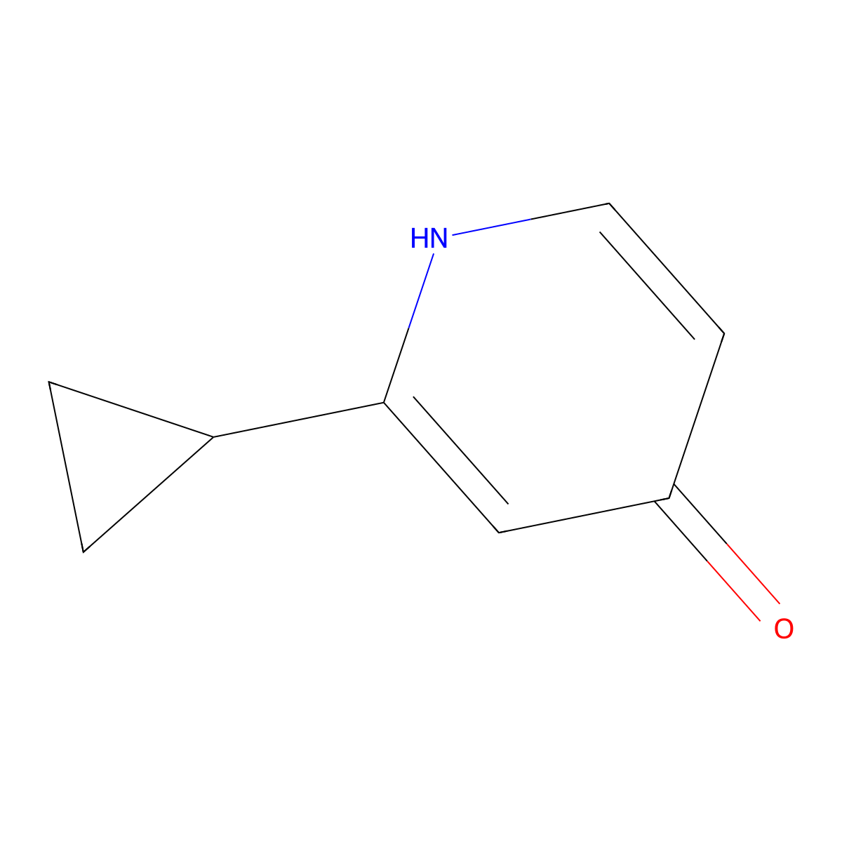 2-Cyclopropylpyridin-4-ol molecular structure, CAS 1159814-16-0