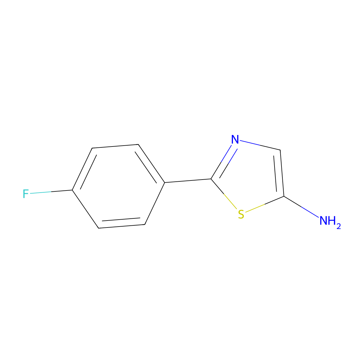 2-(4-Fluorophenyl)thiazol-5-amine molecular structure, CAS 1159814-34-2
