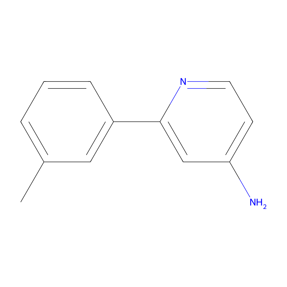 2-(m-Tolyl)pyridin-4-amine molecular structure, CAS 1159814-42-2
