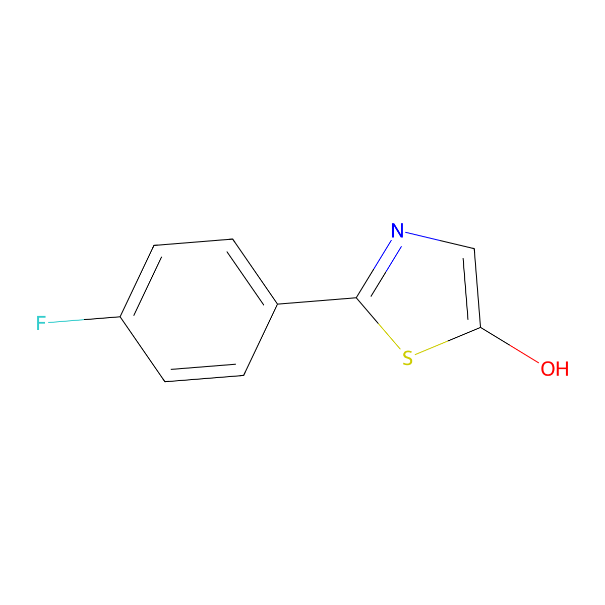 5-Hydroxy-2-(4-Fluorophenyl)thiazole molecular structure, CAS 1159814-47-7
