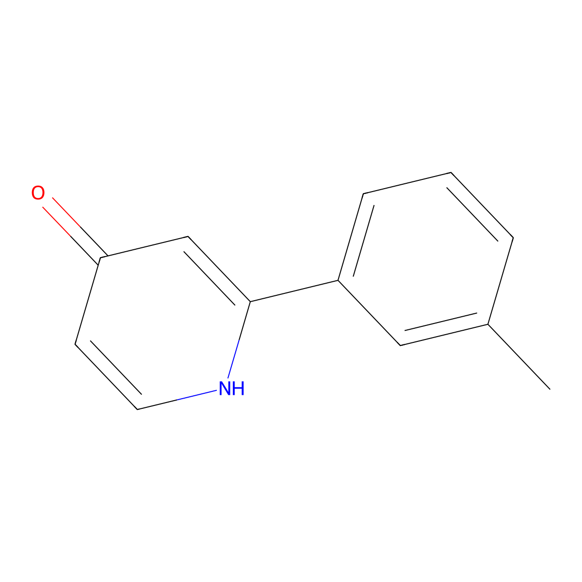 4-Hydroxy-2-(3-methylphenyl)pyridine molecular structure, CAS 1159814-48-8