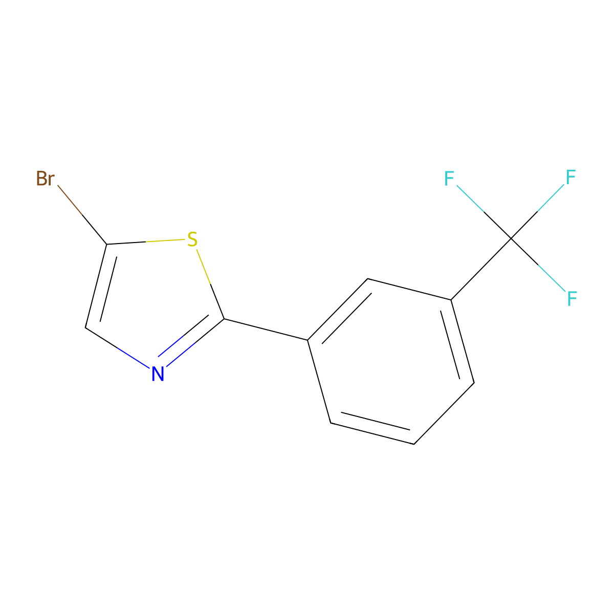 5-Bromo-2-(3-3rifluoromethylphenyl)thiazole molecular structure, CAS 1159814-49-9