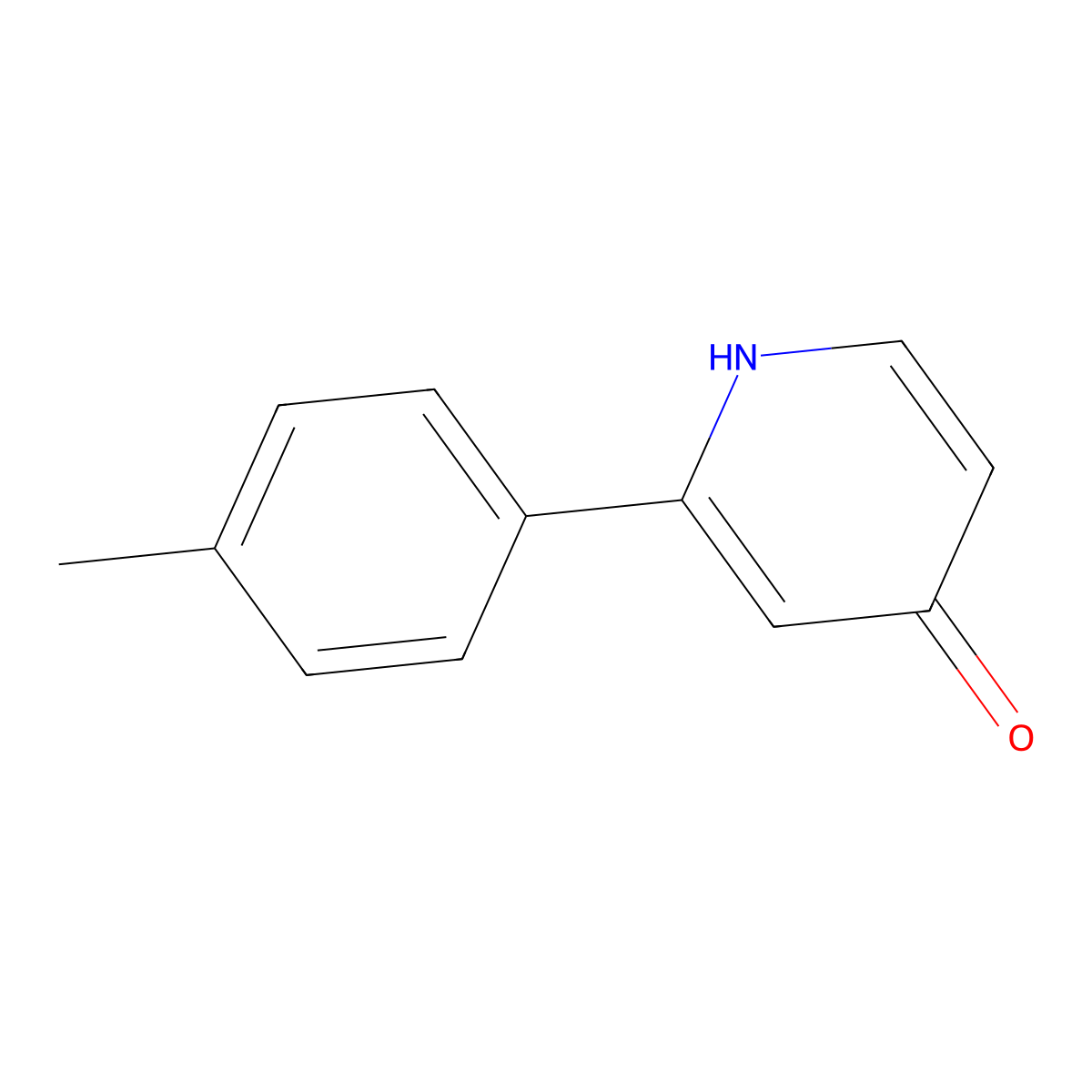 4-Hydroxy-2-(4-methylphenyl)pyridine molecular structure, CAS 1159814-51-3