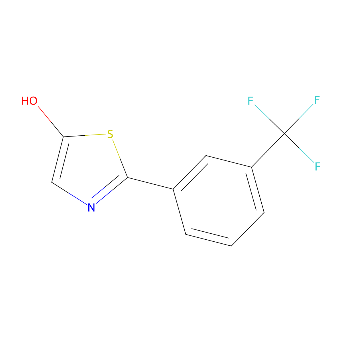 5-Hydroxy-2-(3-trifluoromethylphenyl)thiazole molecular structure, CAS 1159814-53-5