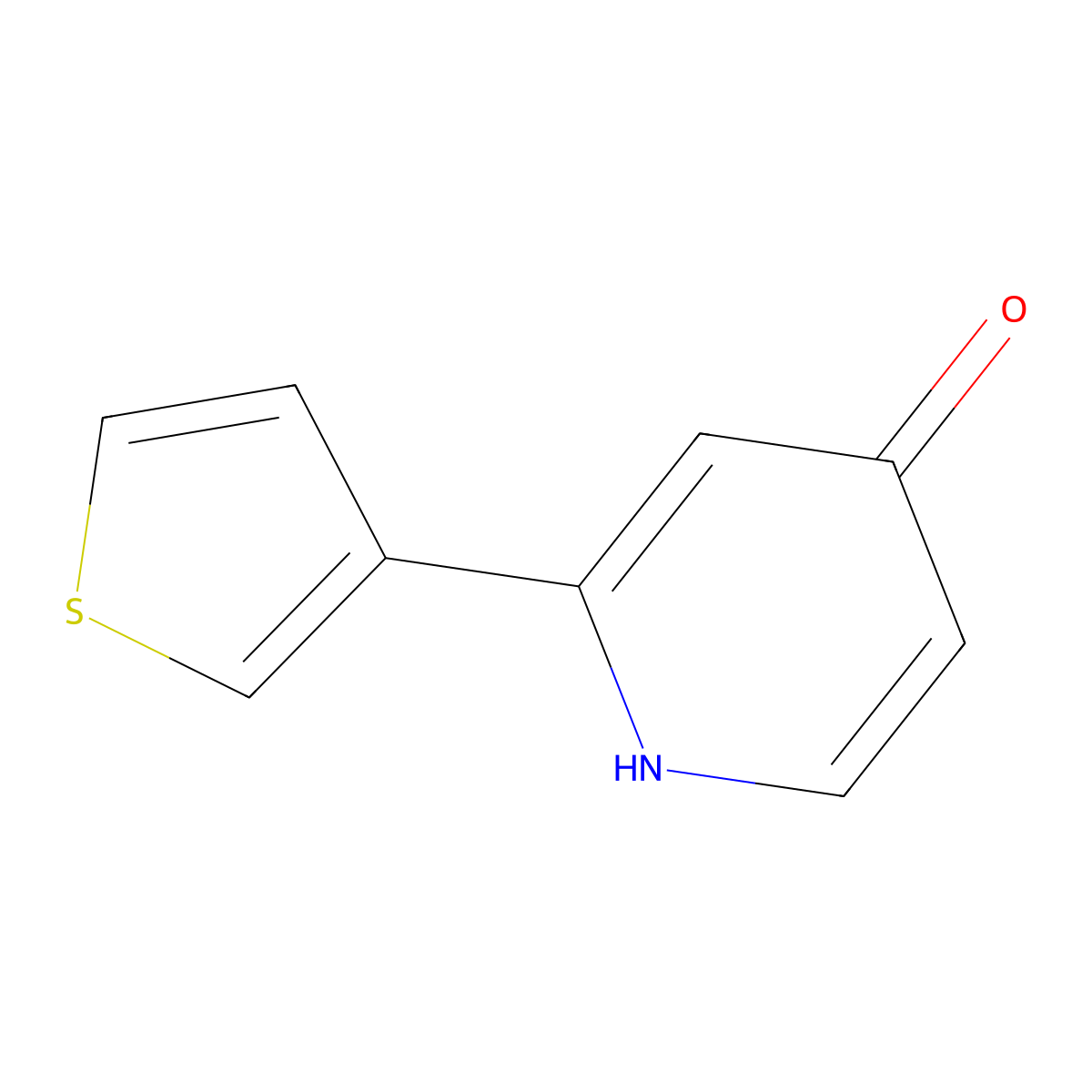 2-(Thiophen-3-yl)pyridin-4(1H)-one molecular structure, CAS 1159814-55-7