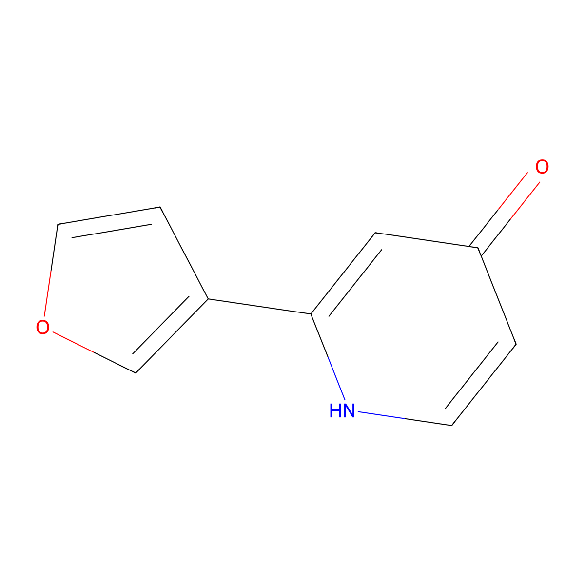 4-Hydroxy-2-(3-furyl)pyridine molecular structure, CAS 1159814-57-9