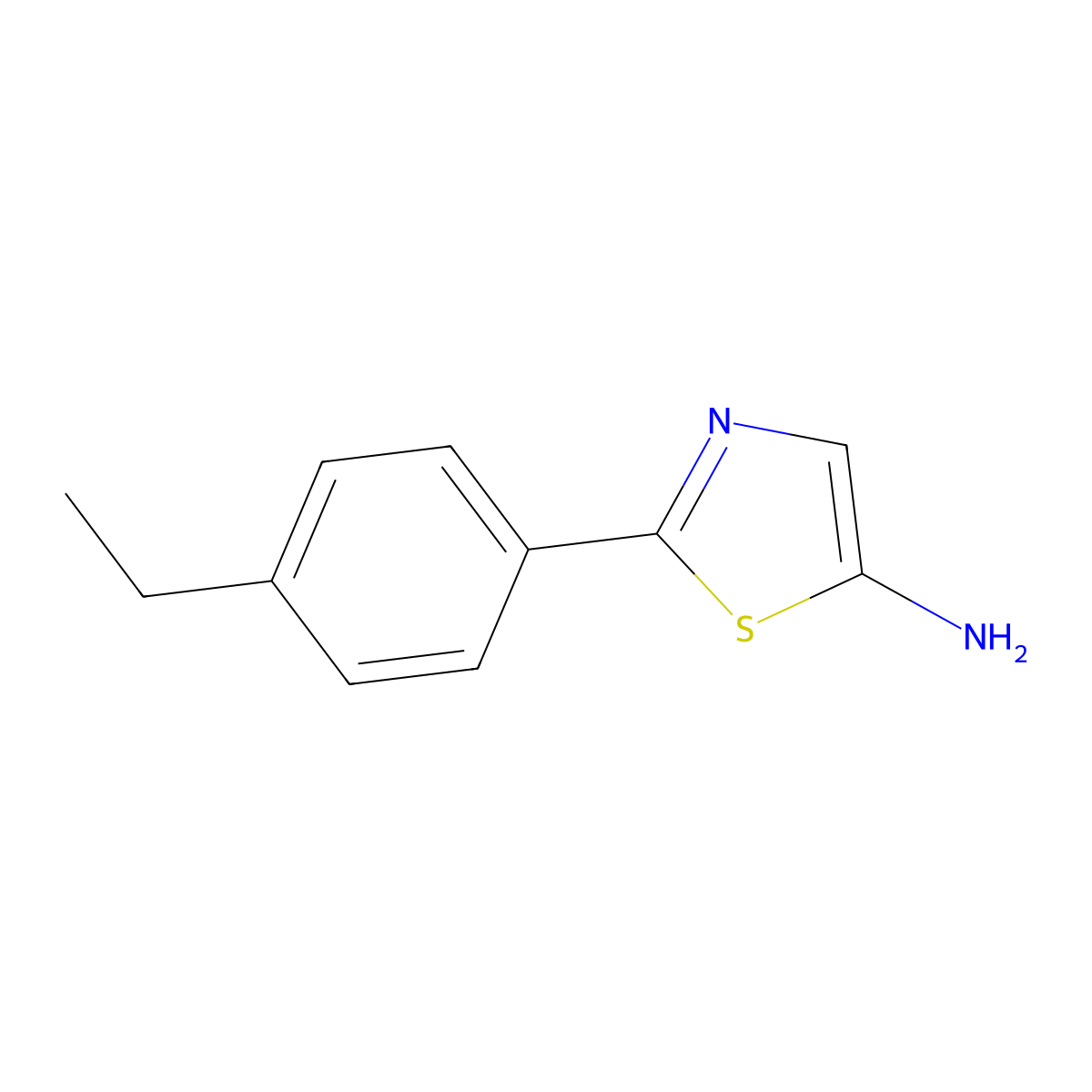 2-(4-Ethylphenyl)thiazol-5-amine molecular structure, CAS 1159814-59-1