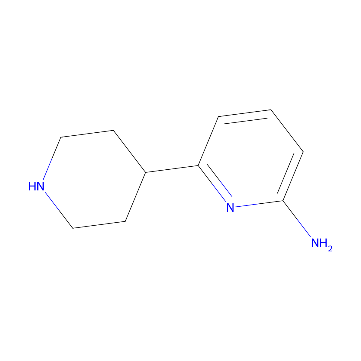 6-(Piperidin-4-yl)pyridin-2-amine molecular structure, CAS 1159814-67-1