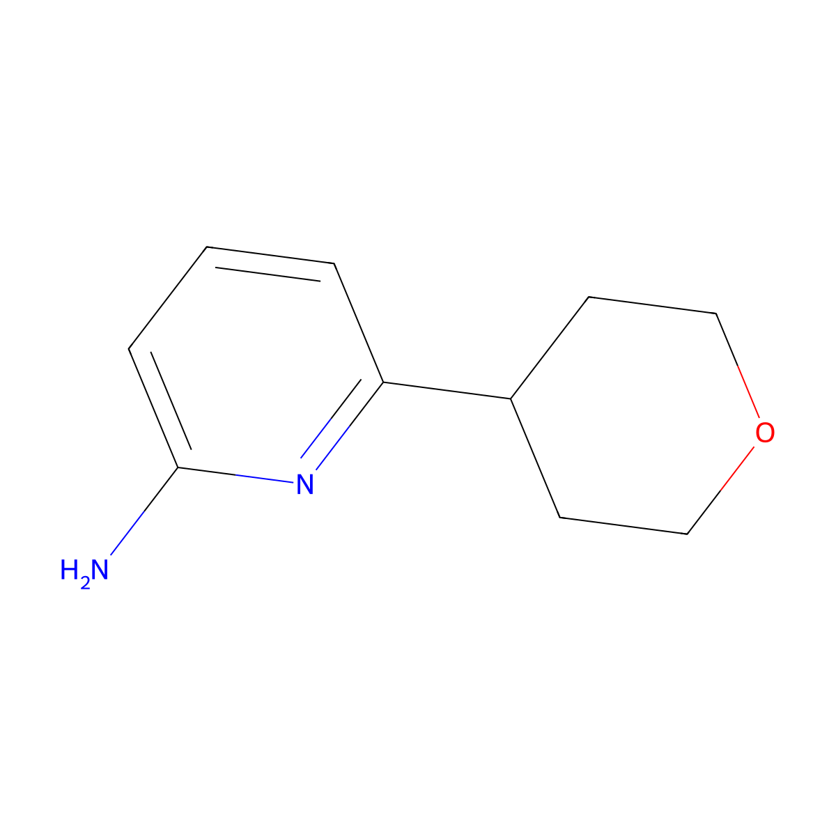 6-(Oxan-4-yl)pyridin-2-amine molecular structure, CAS 1159814-71-7