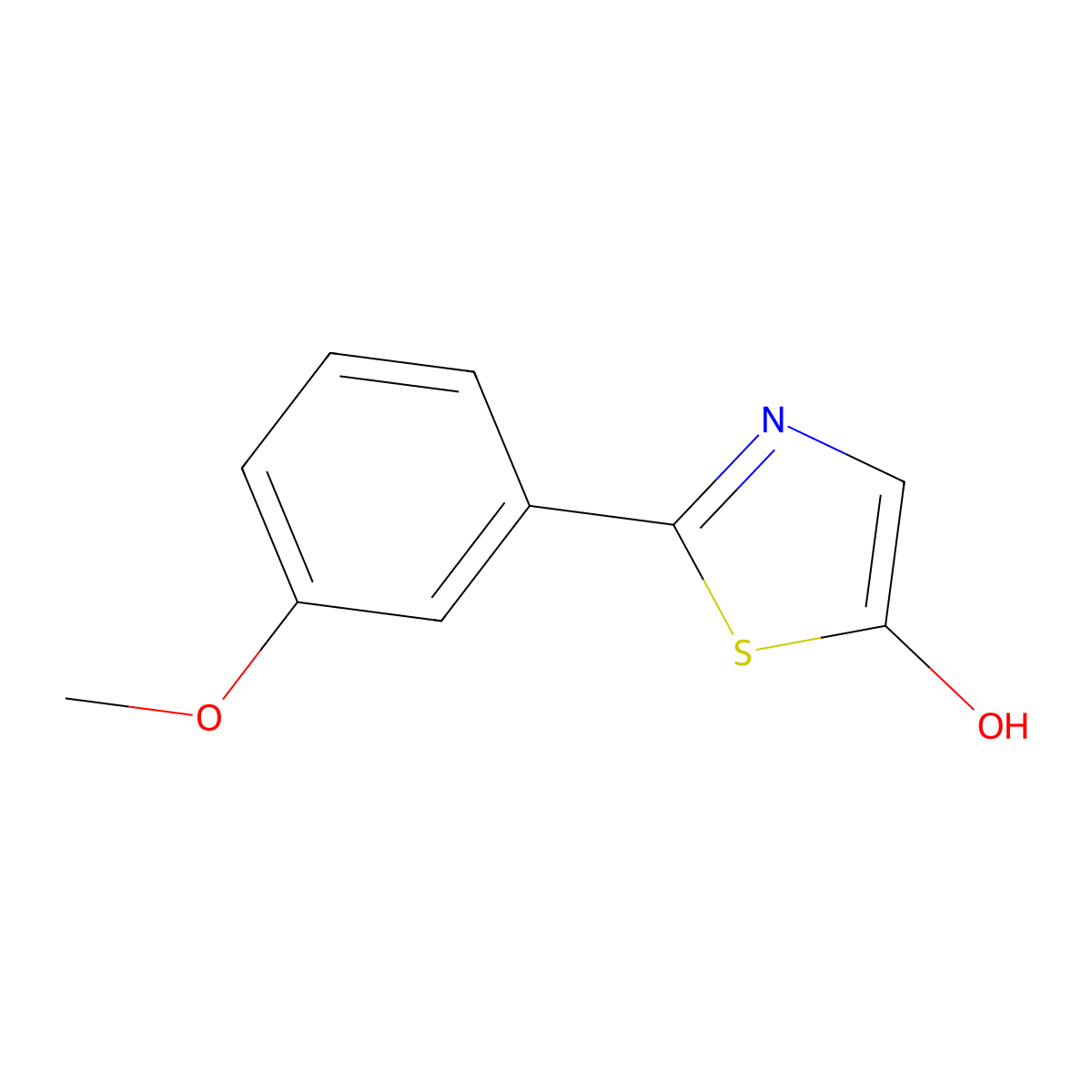 2-(3-Methoxyphenyl)-5-hydroxythiazole molecular structure, CAS 1159814-72-8