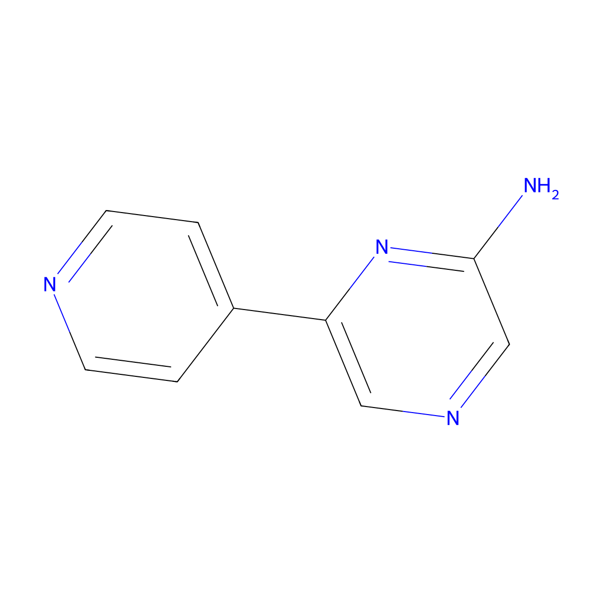2-Amino-6-(4-pyridyl)pyrazine molecular structure, CAS 1159814-77-3