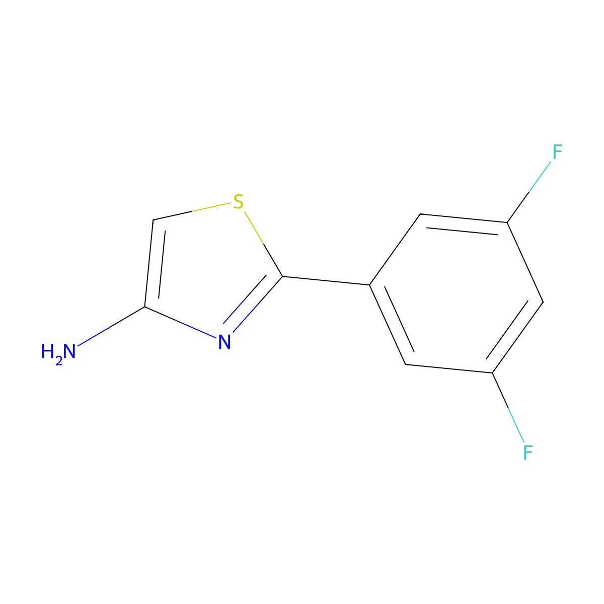 2-(3,5-Difluorophenyl)-4-thiazolamine molecular structure, CAS 1159814-78-4
