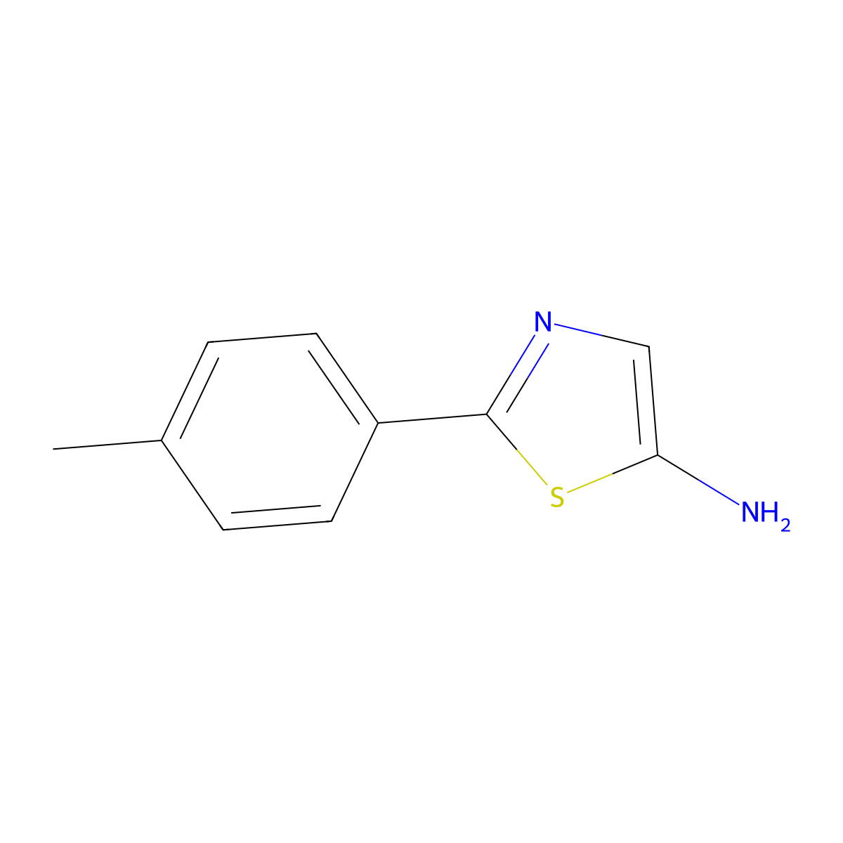 2-(p-Tolyl)thiazol-5-amine molecular structure, CAS 1159814-87-5