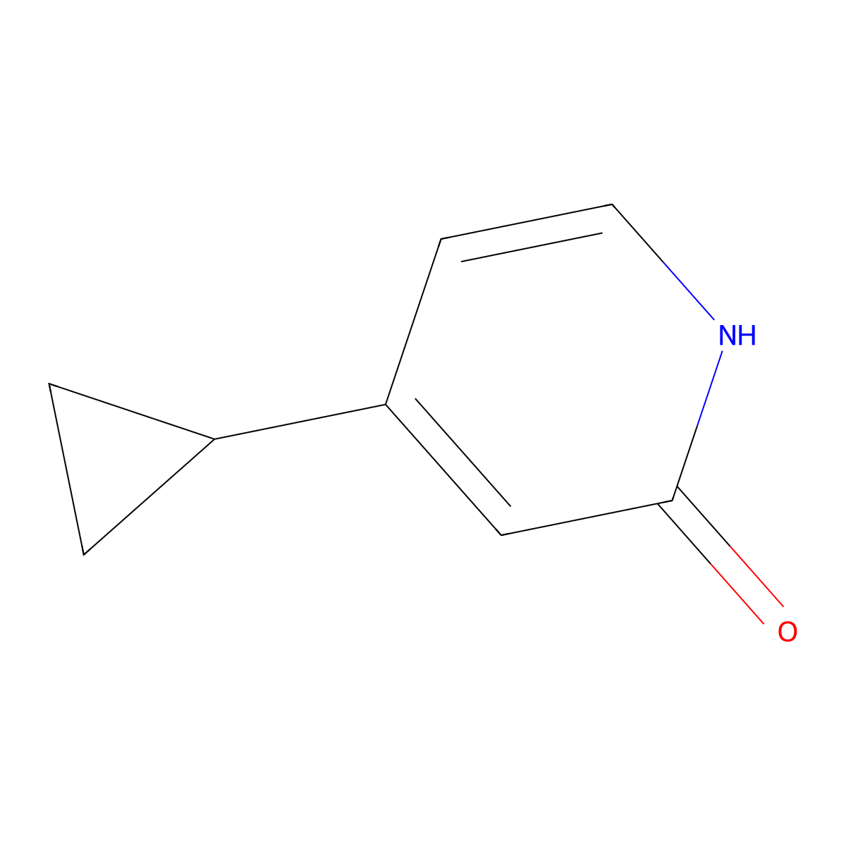 4-Cyclopropylpyridin-2-ol molecular structure, CAS 1159814-90-0