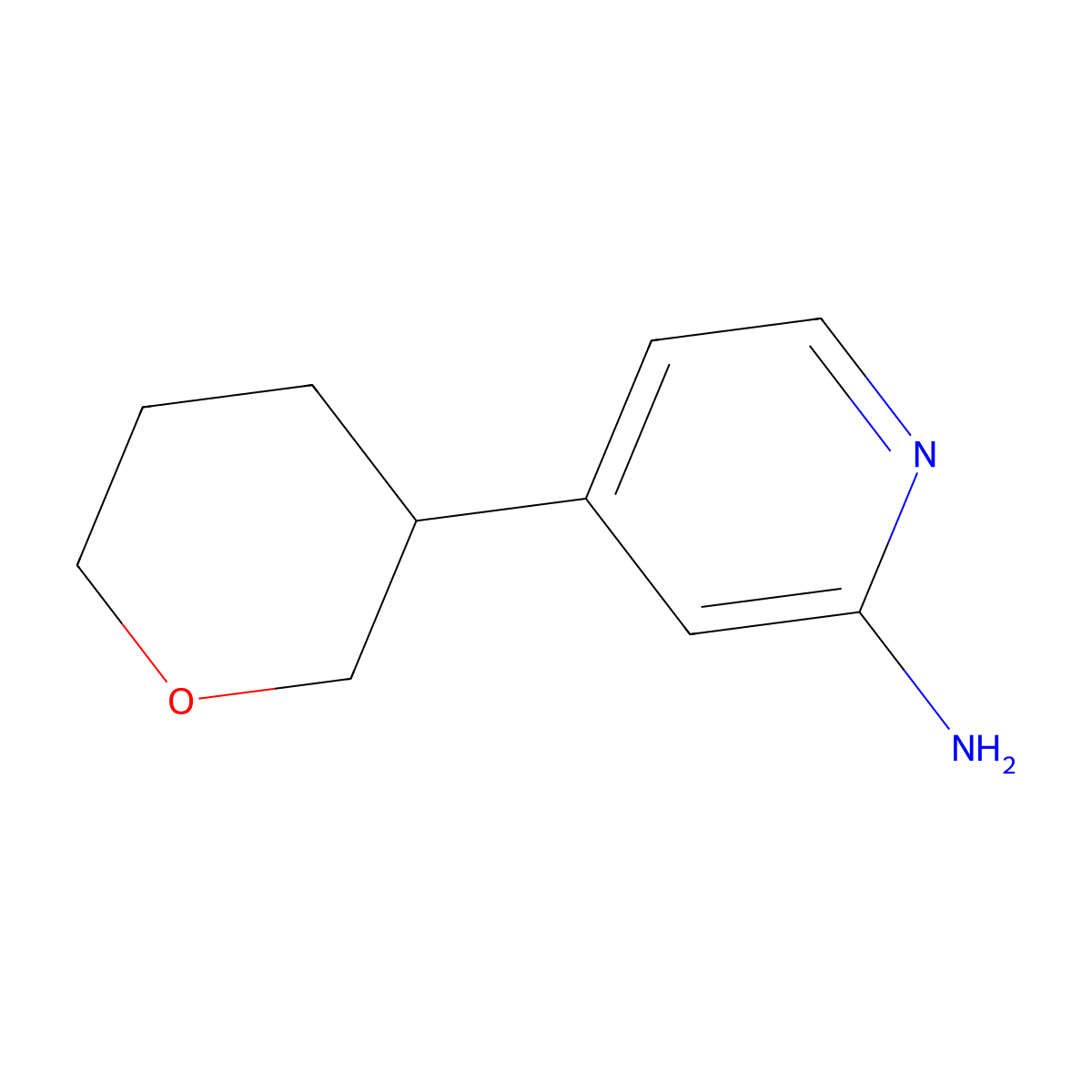 4-(Oxan-3-yl)pyridin-2-amine molecular structure, CAS 1159814-93-3