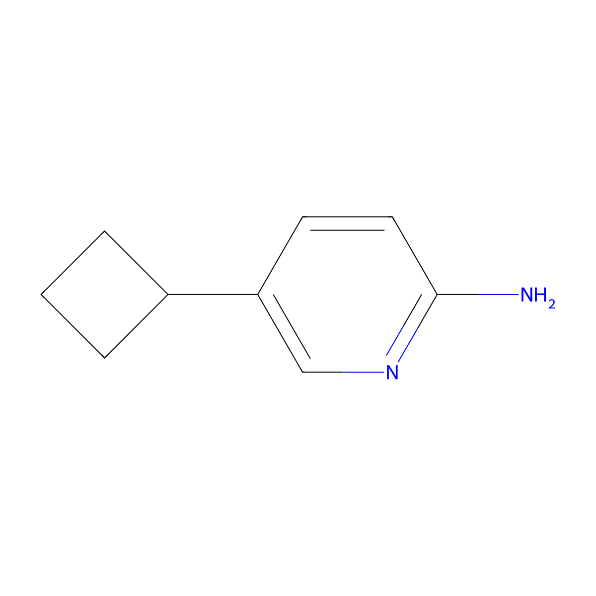 5-Cyclobutylpyridin-2-amine molecular structure, CAS 1159814-97-7