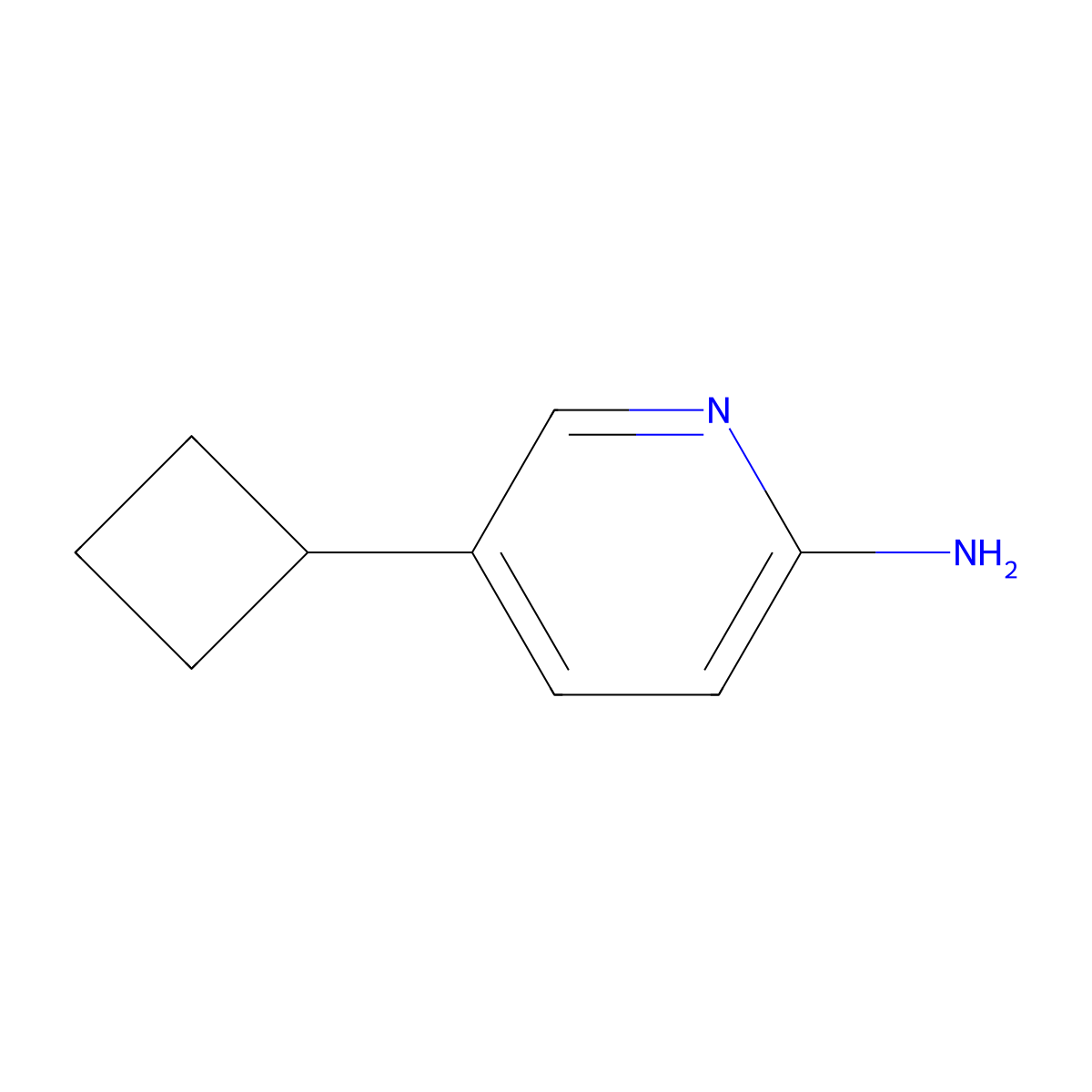 5-Cyclobutylpyridin-2-amine molecular structure, CAS 1159814-97-7