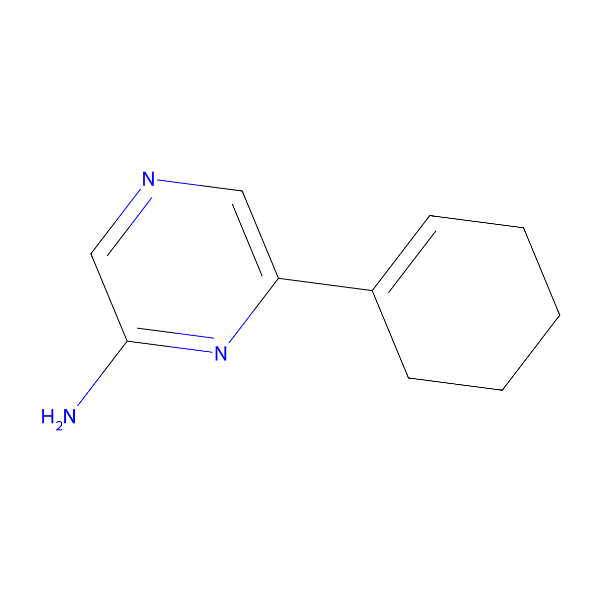 2-Amino-6-(cyclohexenyl)pyrazine molecular structure, CAS 1159815-04-9