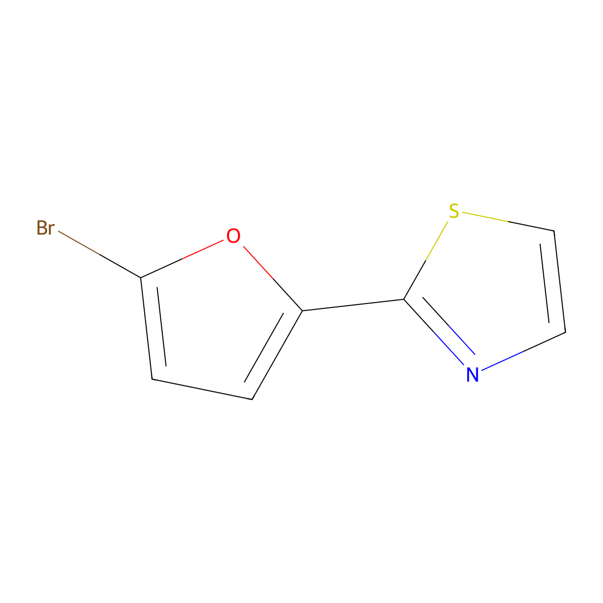 (5-Bromo-2-furyl)thiazole molecular structure, CAS 1159815-07-2